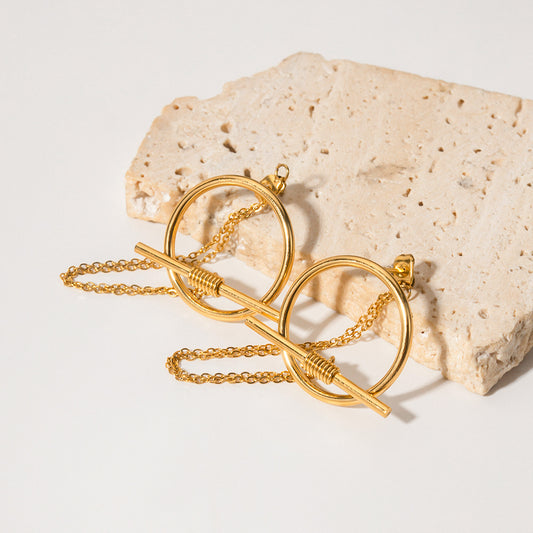 OT Tassel Chain Earrings